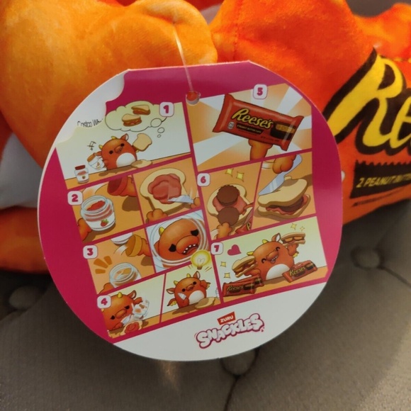 ZURU Snackles Reese's Dragon FELIX 14" Plush Super Soft Stuffed Animal Orange - Picture 7 of 10